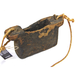 Vintage pojemnik z drewna naczynie na olej/latarnia S